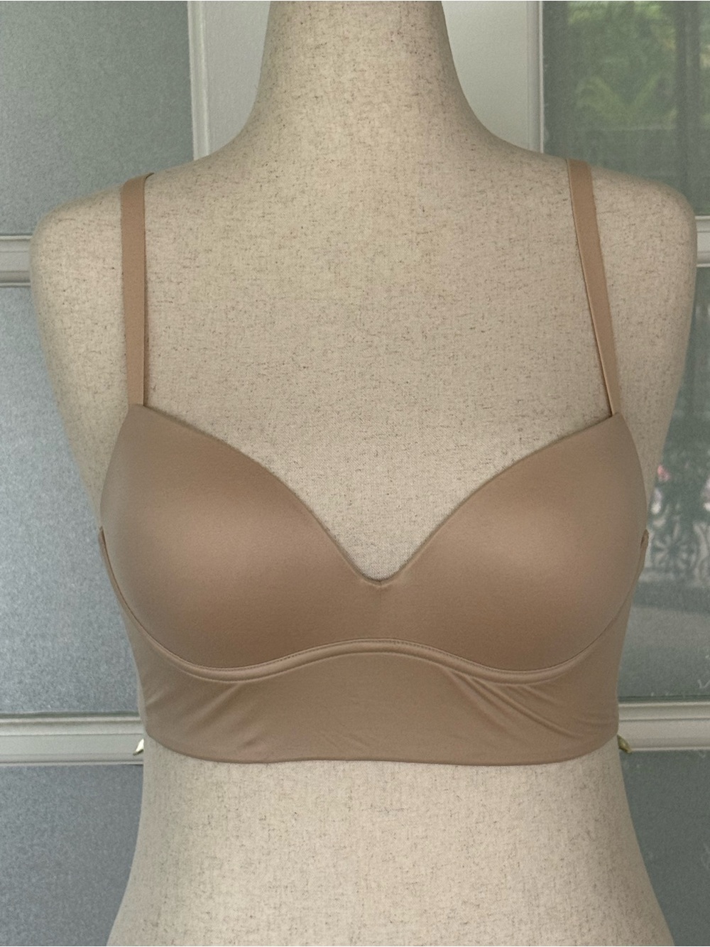Dobreva 36B Nude Wireless T-Shirt Bra Smooth Full Coverage Beige